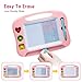 SGILE Magnetic Drawing Board for Kids, Toddlers Toys for 1 2 3 4 Year Old, Etch & Sketch Pad with 4 Stamps, Learning and Educational Toys for Boys Girls Gift, 25 x 18 CM (10 × 7 in), Pink