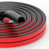 CHUANJI Rubber Weather Stripping Self Adhesive Door Weather Strip D Shape EPDM Rubber Seal Strip for Door and Window, RV, Boat, Car, Truck, Marine, 13 FT, (3/4' W × 5/8' T)