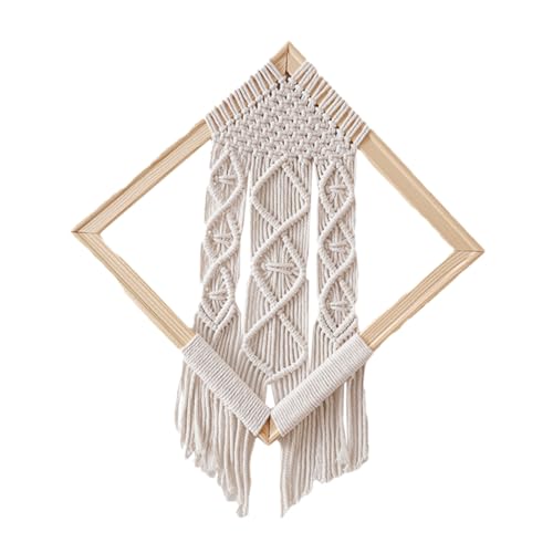 Tapiz de macramé bohemio PRETYZOOM de color natural para decorar la pared de tu dormitorio
