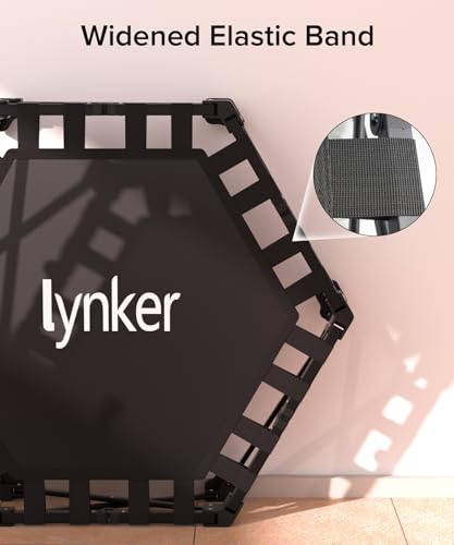 Foldable Trampoline with Adjustable Handle – 42", 330 lbs Capacity, Foldable Design for Indoor/Outdoor Fitness, Adults (Black) by lynker - Image 8