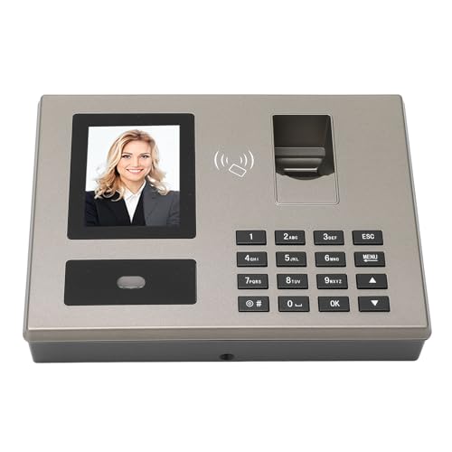 Relógio de Ponto 4 Em 1 Cartão de Senha de Impressão Digital Com Reconhecimento Facial Chinês e Ingl