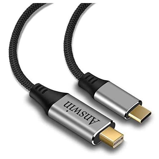Answin USB C to Mini DisplayPort 6Ft 4K@60Hz Thunderbolt 3 to Mini Displayport Cable Compatible for MacBook Pro 2022-2016/ M1,MacBook Air, Surface Book 2,Galaxy S21/S22