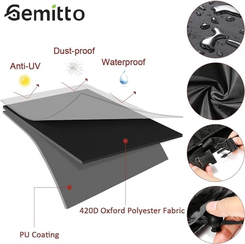 image for GEMITTO Pool Table Cover, Billiard Table Covers with Handles Buckles D