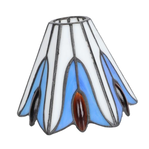Abat-jour en verre protecteur des yeux bleu marine pour lampe E27