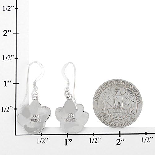 Dog Paw Earrings in Sterling Silver & Genuine Gemstones & Gemstones - Image 4