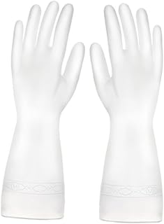 WOFASHPURET 1Par Guantes de Limpieza de Cocina Impermeables de Guantes Translúcidos Reutilizables para Platos Aleatorio Protección