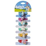 LUV HER Bluey Elastic Hair Ties for Girls - Multicolored, Durable Elastic - Pack of 6 - Ideal Hair Accessories for Ponytails & Buns, Ages 3+