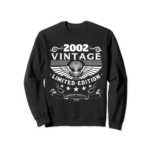 Camiseta vintage 2002 para mujer, edición limitada, cumpleaños 2002 Sudadera