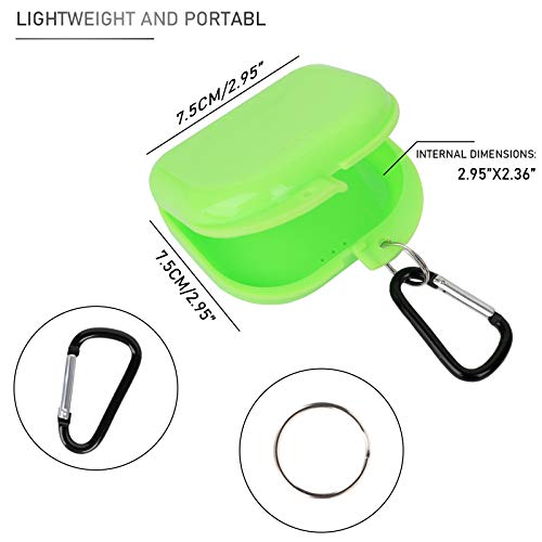 6 Pieces Mouth Guard Container Case Retainer Cases Mouth Guard Container Case Multicolor Orthodontic Dental Retainer Box Denture Storage Container With D-Shaped Buckles And Keychain Rings #TOP6