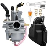 Carburetor with Air Filter Box fit for Polaris Predator 50/90, Manual choke Carb for Polaris Scrambler 50/90, Sportsman 90