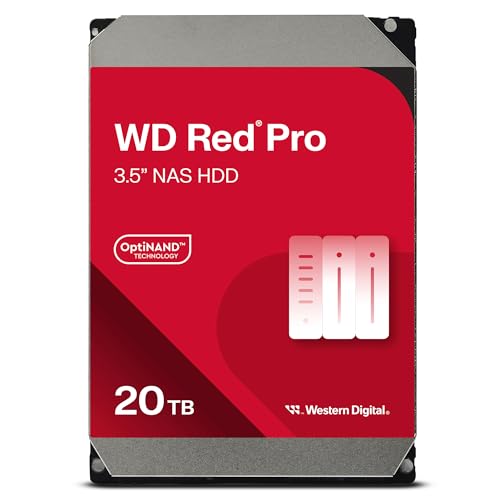 【Amazon.co.jp限定】Western Digital ウエスタンデジタル WD Red Pro 内蔵 HDD ハードディスク 20TB CMR 3.5-inch SATA 7200rpm キャッシュ512MB NAS WD202KFGX-AJP エコパッケージ【国内正規取扱代理店】
