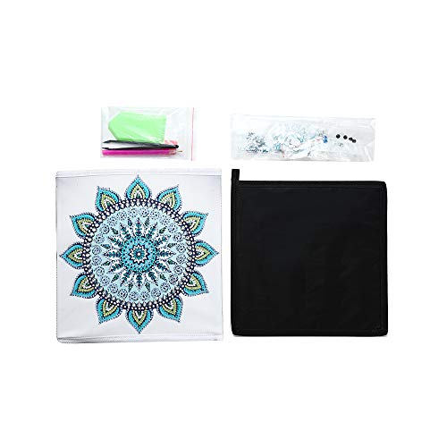 5D DIY Diamond Painting Folding storage box, Mosaic Making Drill Special Shape Diamond Painting Kit for Bags, Embroidery Diamond Arts Craft Home Decor (J)