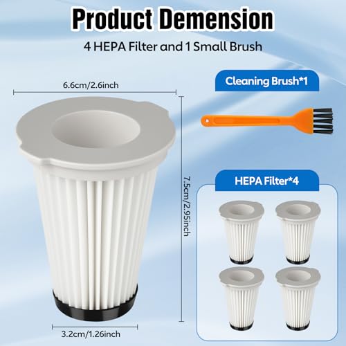 4 Stück Staubsauger Filter Kompatibel Mit Einhell TE-SV18 Li, Waschbarer Staubsauger Filter Kompatibel Mit Einhell Akku-Stielstaubsauger TE-SV 18 Li