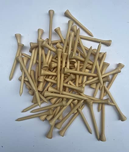 100 PCS Bamboo Golf Tees | Multiple Colours & Sizes | Castle Golf Tees | Standard Golf Tees | Eco Friendly & Sustainable Bamboo Golf Tees