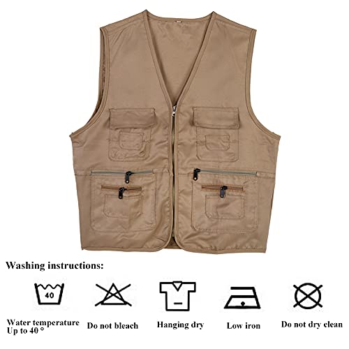 Jaqueta Masculina de Colete de Pesca Ao Ar Livre Conforto Sportswear Multi Bolsos Pesca Viajando Est