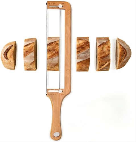 Bread Pilot Adjustable Bread Knife – Upgraded Bread Slicer for Homemade & Sourdough Loaves, Serrated Stainless Blade with Precision Thickness Guide, Gift for Artisan Bakers