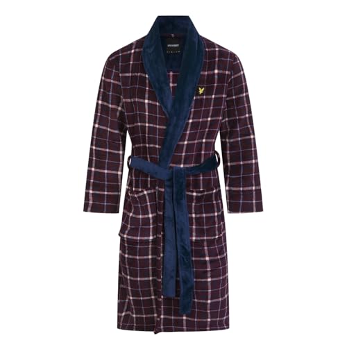 Albornoz de cuadros Lyle & Scott Cassidy suave para ducha y hogar