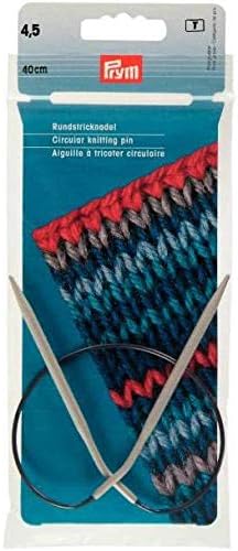 Prym 211275-1 Circular Knitting Needle, Aluminium, Grey, 4.5 mm, 4.5mm