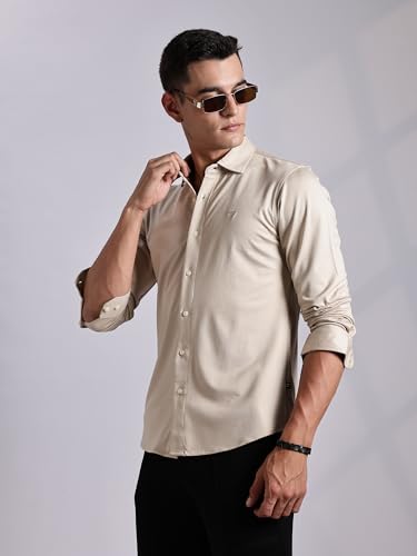 Image of Thomas Scott Men's | Tencel Fabric | Solid | 4 Way Stretchable | Lightweight | Moisture Absorb | Wrinkle Free | Shirt