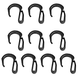 Plastic S Hook Clips Elastic Rope Bungee Cord Hooks for Suitcase Roof Truck Net Cargo Mesh Net Bike Garage and General Outdoor Equipment 10 Pack (10)