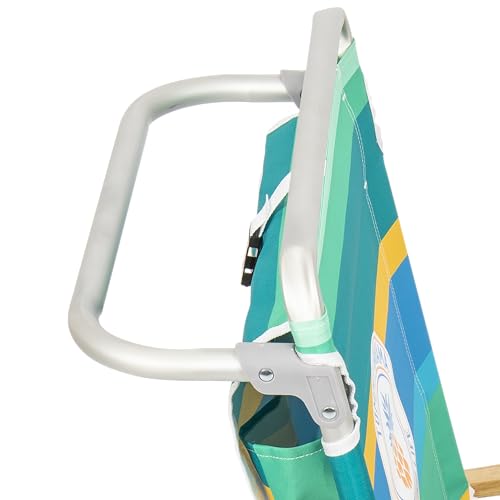 Tommy Bahama 5-Position Classic Lay Flat Backpack Beach Chair with Cooler and Cup Holder, Portable Folding Beach Chair for Tanning, Pineapple Stripe by Tommy Bahama - Used condition - Image 5