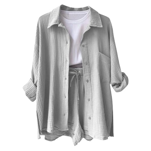 Chemise fentes latérales basique à manches longues pour femme avec poche poitrine