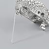 JIgeren Broche en forme de tête de mort avec strass - Vintage - Cristal pavé - Corsages étincelants - Punk - Épingles à châle brillantes - Pour vêtements - Noir #4