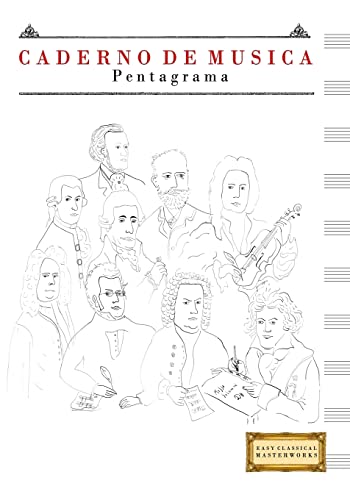 Caderno de Música Pentagrama: (17.78 x 25.4 cm) (Portuguese Edition)