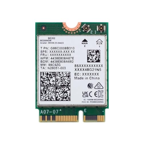 Image of BE202 WiFi 7 Card | M.2 PCIe WiFi Card | Tri-Band 2.4 /5 /6 GHz | Up to 2.4 Gbps | WiFi Card for PC | Supports Bluetooth 5.4 & Intel PCs with Windows 11 | BE202NGW