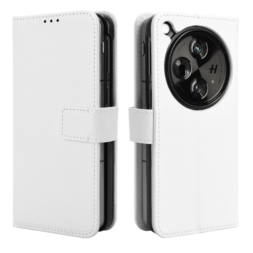 BAILI Lederhülle für Oppo Find N3 Hülle, Flip Hülle mit Kartenfach Stand, Diamant Tasche Cover Etui Handyhülle für Oppo Find N3, Diamant03