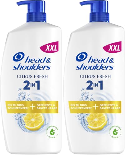 H&S Citrus Fresh Champú y Acondicionador Anticaspa Todo en Uno 800ml para Pelo Graso, Hasta 100% de Protección Anticaspa + Pelo Hidratado, Clínicamente Probado, Para Uso Diario, Aroma a Cítricos