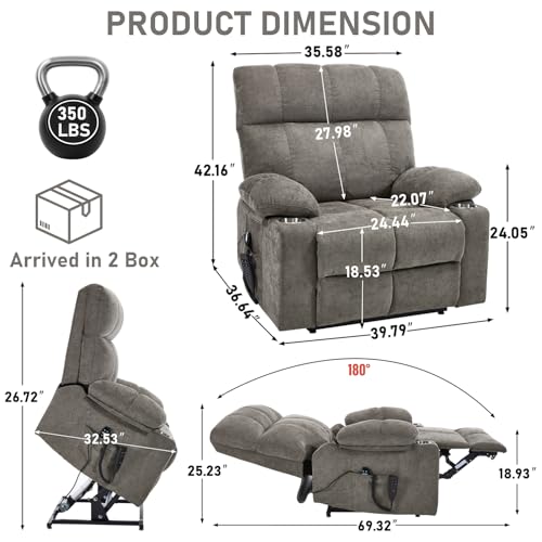 Sillón Plegable Chenille Gris miniatura 3