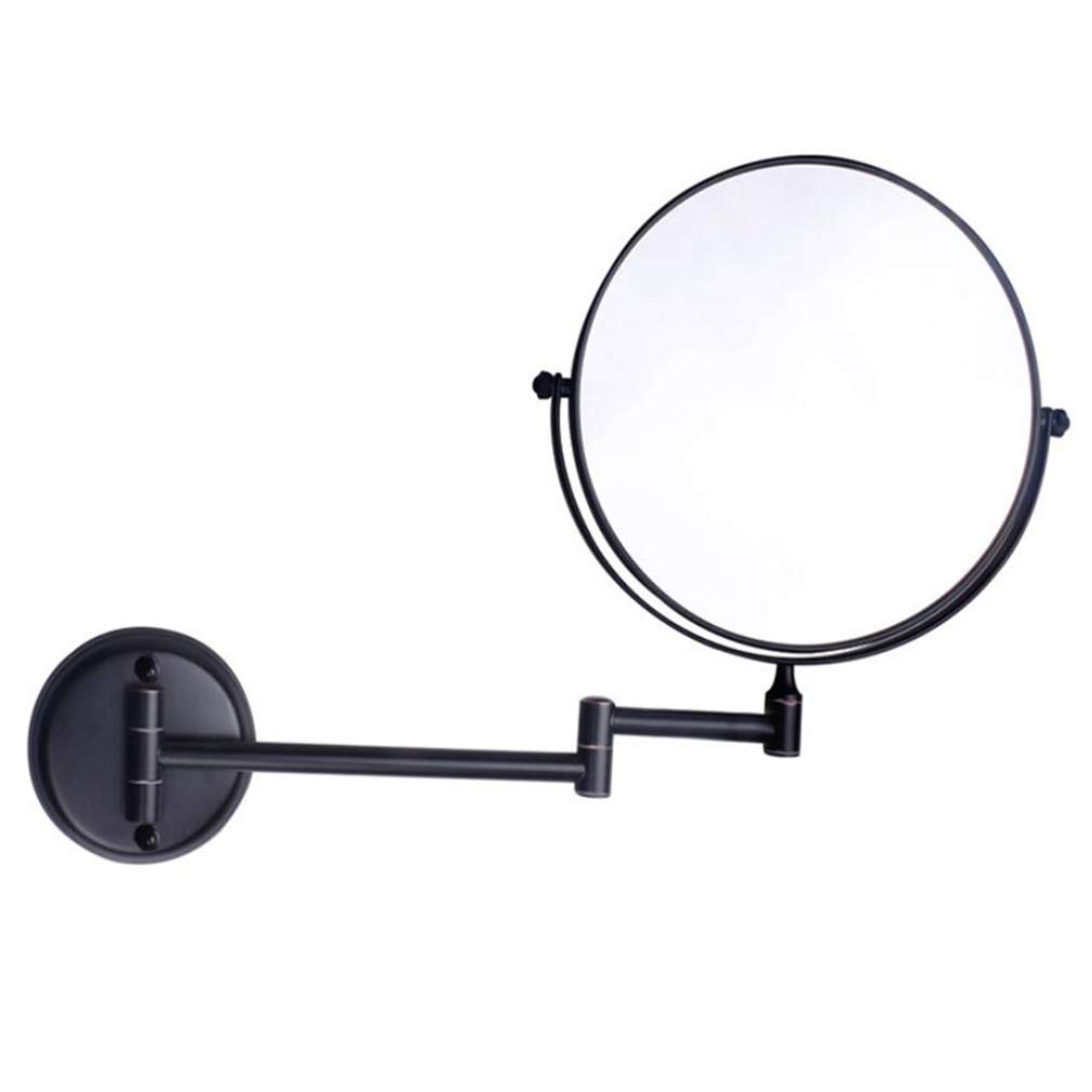 Miroir cosmétique pour salle de bain extensible noir pour se préparer