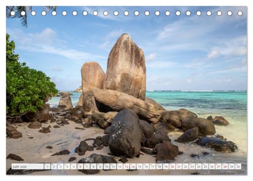 Seychelles - Des îles de rêve dans l’océan Indien (Calendrier de bureau 2026 DIN A5 horizontal), CALVENDO calendrier mensuel: Photos des belles îles de Mahé et La Digue. (CALVENDO Nature)