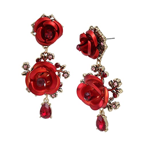 Rose Drop Earrings