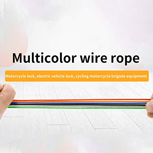 Emvanv Steel Wiring Bike Chain Lock 2 Meters Double Loop Professional Strong Braided(Red) #TOP3