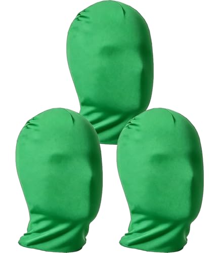 Image of 3 Pieces Full Face Mask, Stretchy Faceless Cloth Masks, Statue Inflatable Costume Accessory for Adult Men Women