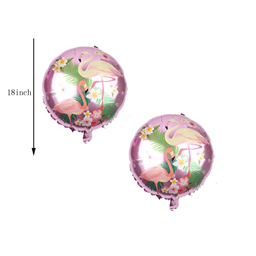 5Pcs Summer Tropical Party Balloons Flamingo Palm Tree Mylar Balloons Pineapple Balloons For Summer Hawaiian Beach Luau Themed Birthday Baby Shower Wedding Party Decoratio #TOP5