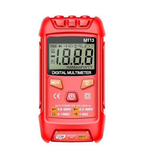 M113 Multimeter True RMS Digital AC/DC Voltage Meter Ohm NCV Ammeter Ohmmeter Tester Instruments ﻿(Red)