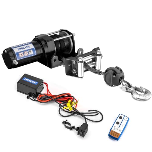Winche eléctrico 3000 lb con cuerda sintética 12V