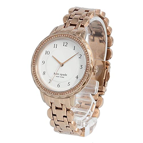 KATE SPADE ケイトスペード KSW1552 Morningside モーニングサイド 腕時計 レディース ステンレス ローズゴールド ホワイト [並行輸入品]