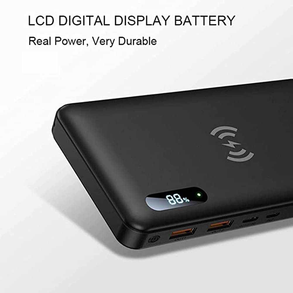 Caricabatterie portatile Power Bank Batteria esterna a ricarica rapida Power Bank wireless 50000Mah PD Caricatore portatile 65W/15W QC3.0/QC4.0/SCP Ricarica rapida con 2 ingressi e 3 uscite