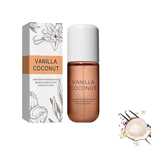 Vanilla Coconut Perfume,Vanilla Coconut Hair and Body Perfume Spray,Vanilla Coconut Perfume Body Mist Spray for Women