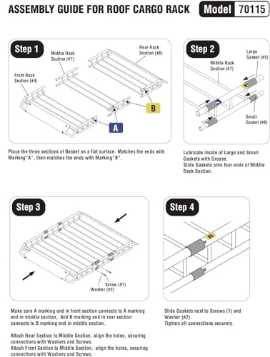 MaxxHaul 70115, Dachgepäckträger für Dachgepäckträger, 116,8 x 91,4 x 11,4 cm, Stahlkorb, Gepäckhalter für SUV und Pick-Up-Trucks - 68 kg. Kapazität