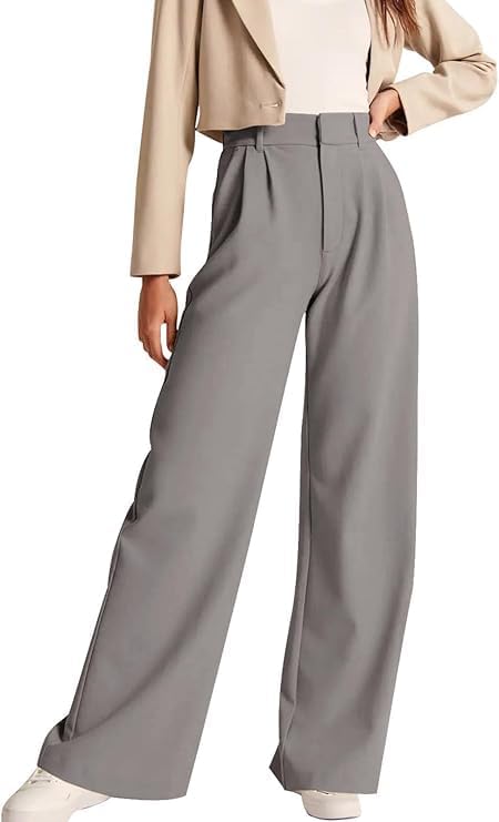 Women's Dress Pants and Work Pants with Wide Leg for Teacher and Business Casual Outfits with Pockets​