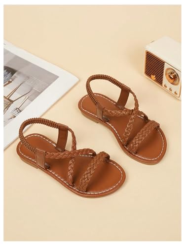 GORGLITTER Girl's Sandals Dressy Ankle Strap Sandal Open Toe Bridal Slides Flats Summer Cute Vacation Sandals3