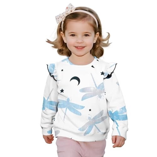Girls Long Sleeve Shirts Fall Clothes Sweatshirts for Toddler Girls Ruffle Tops for Active Wear 1-8 Years3