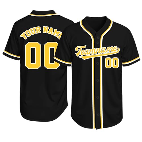 Image of Custom Baseball Jersey Personalized Stitched or Printed Name Number Baseball Shirt Sports Uniform Gifts for Men Women Youth