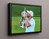Golf Autograph Print - Wyndham Clark US Open - Breakthrough Victory - 16x20 Framed Canvas with Floating Frame