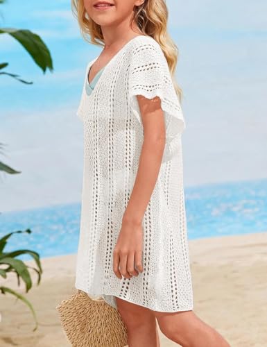 Yesfashion Girls Swim Cover up Crochet Swimsuits Kids Swimwear Beachwear Tops4